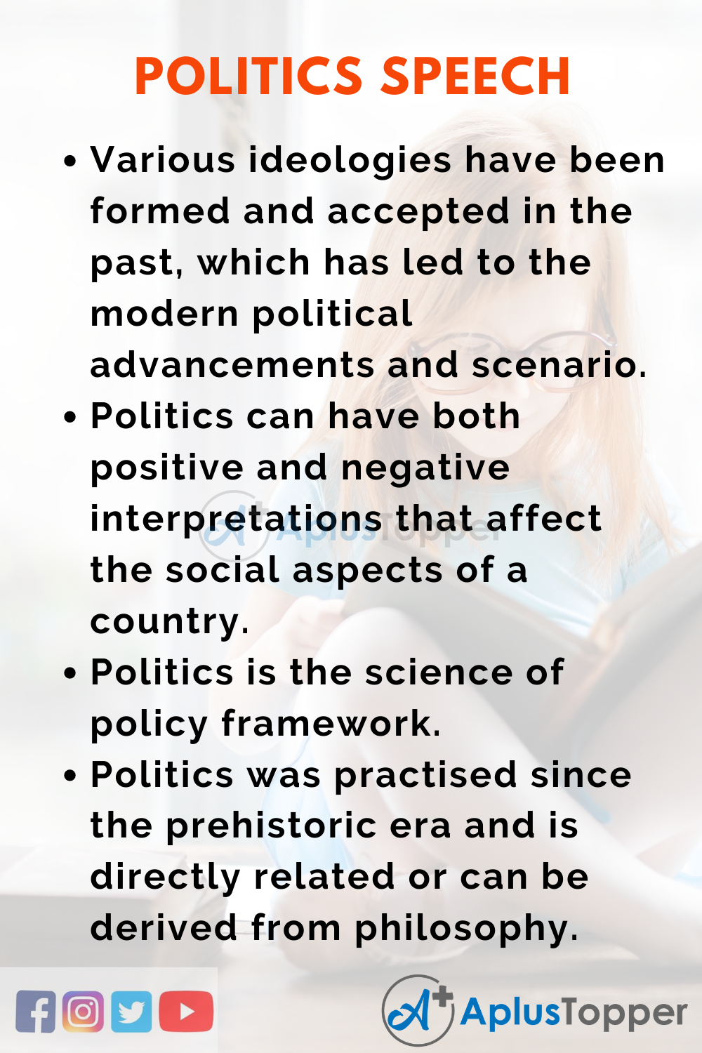 Short Speech On Politics 150 Words In English