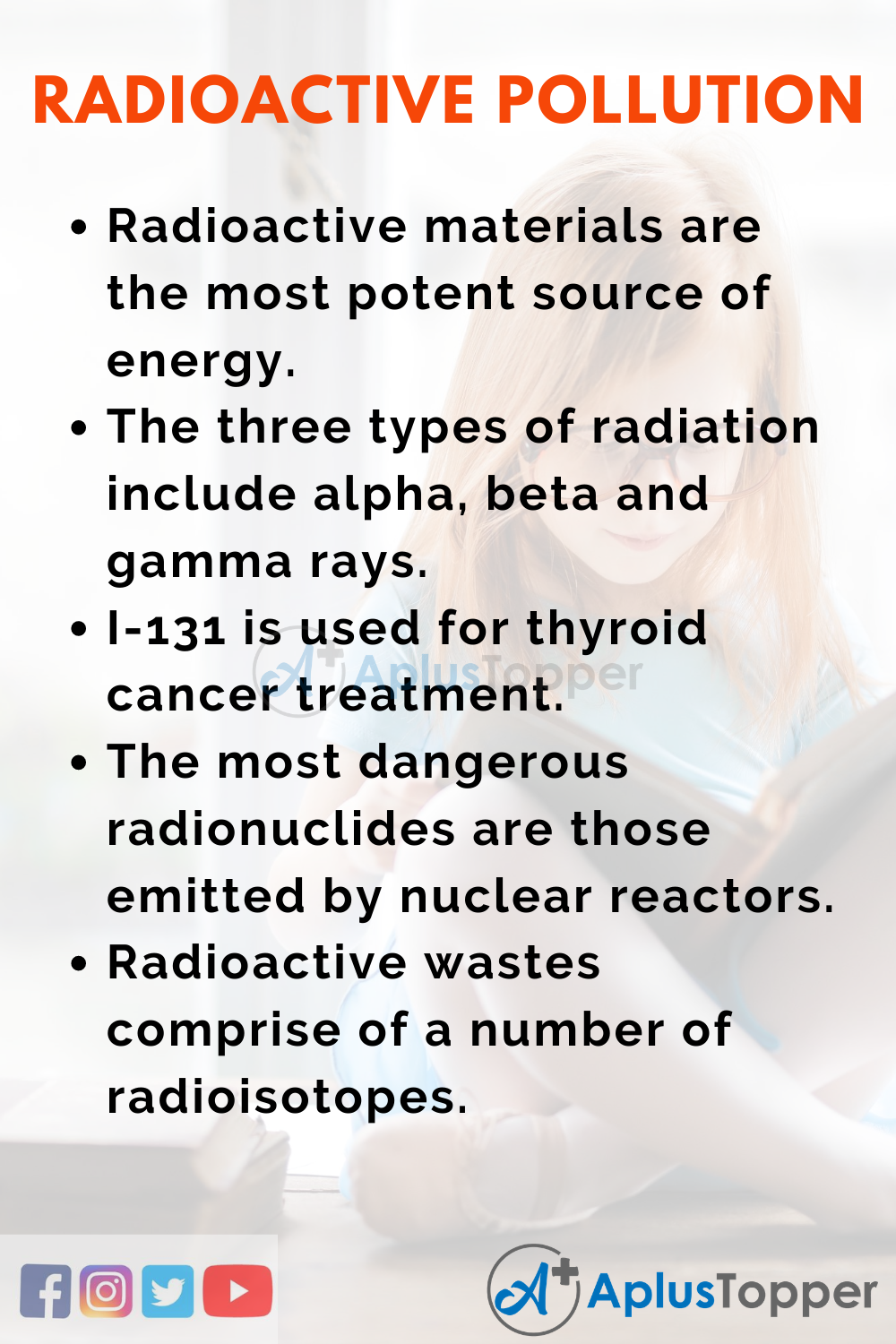 Short Speech On Radioactive Pollution 150 Words In English