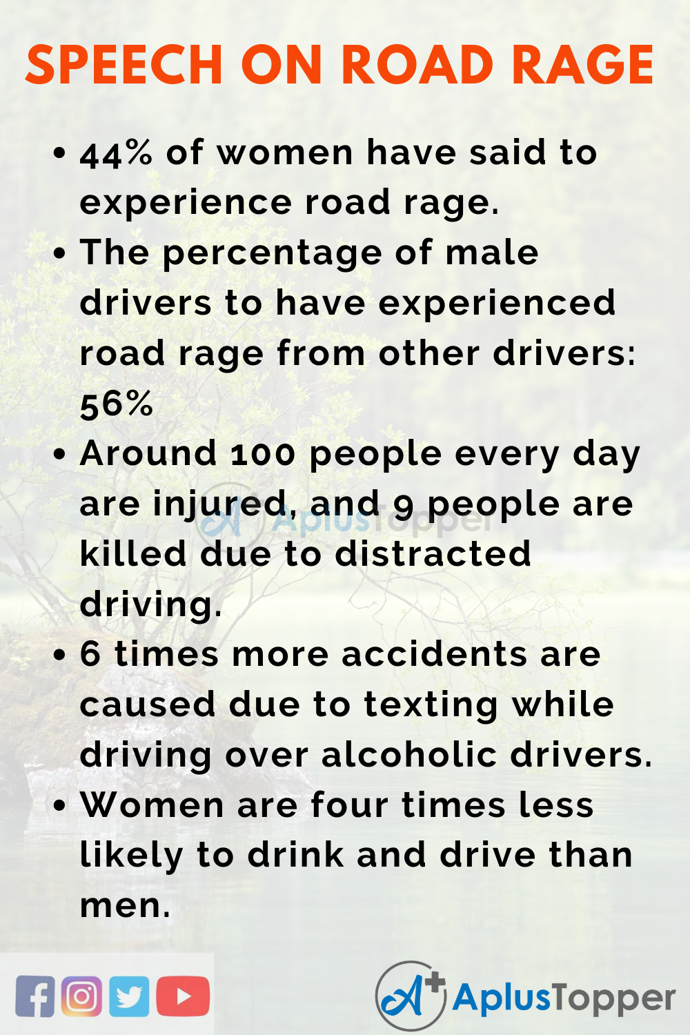 Short Speech On Road Rage 150 Words In English