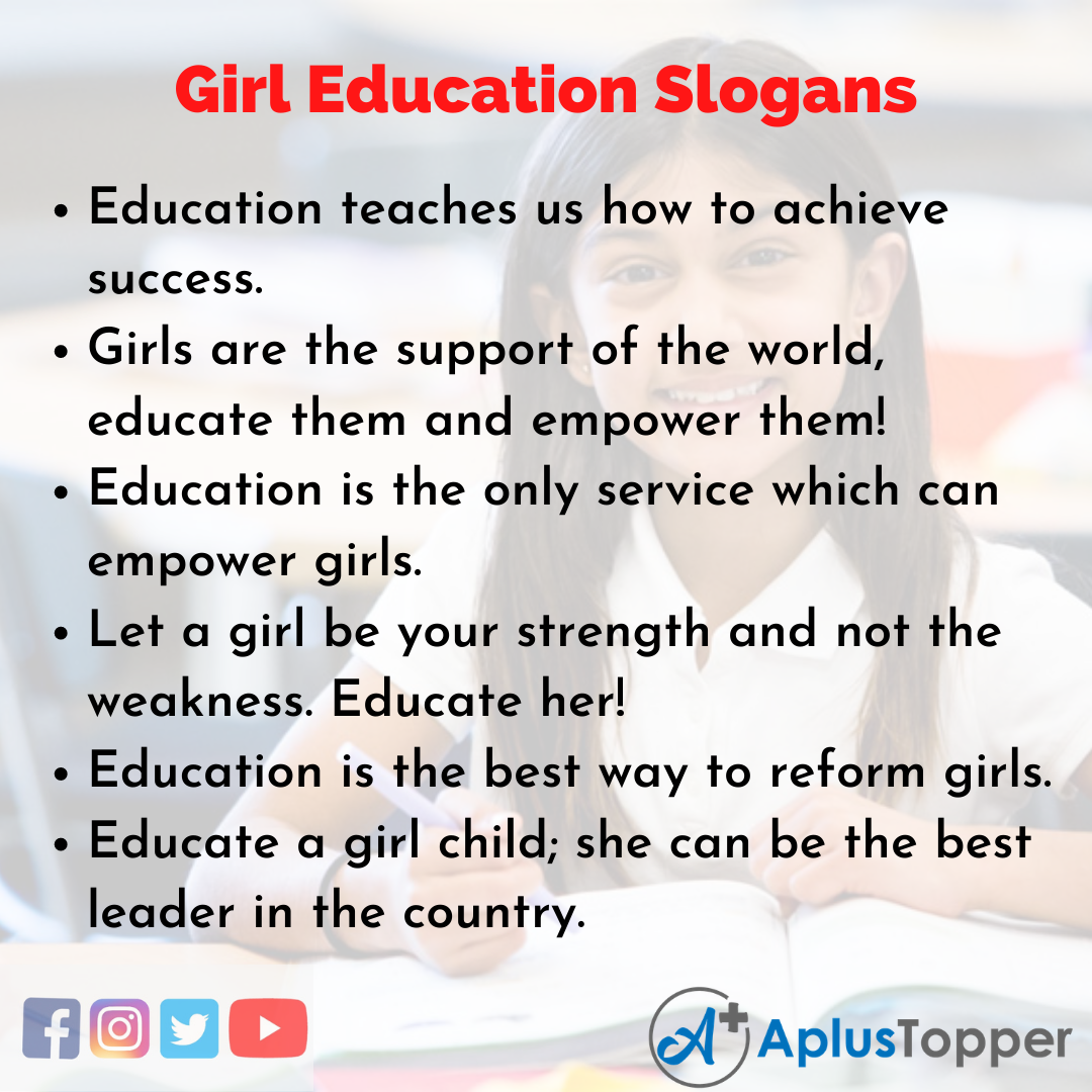 Slogans on Girl Education in English