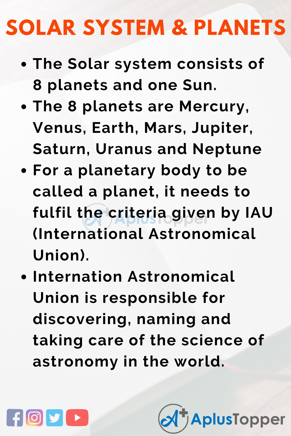 Solar System and Planets Essay