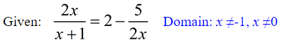 Solving Fractional Equations 1