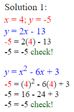 Solving Linear Quadratic Systems Algebraically 6