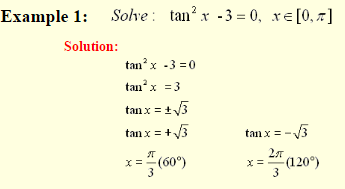 Solving Trigonometric Equations 1