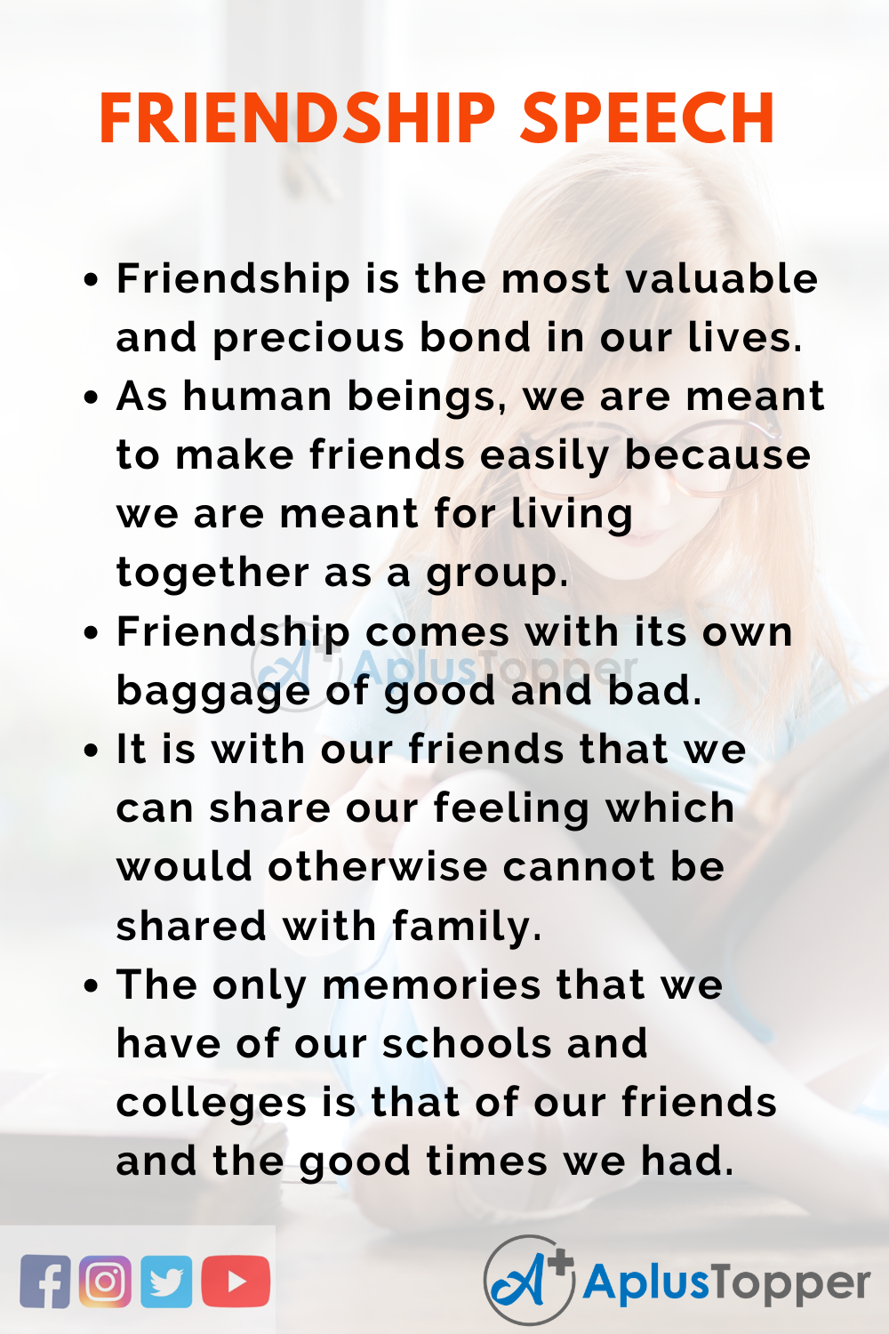 Speech on Friendship