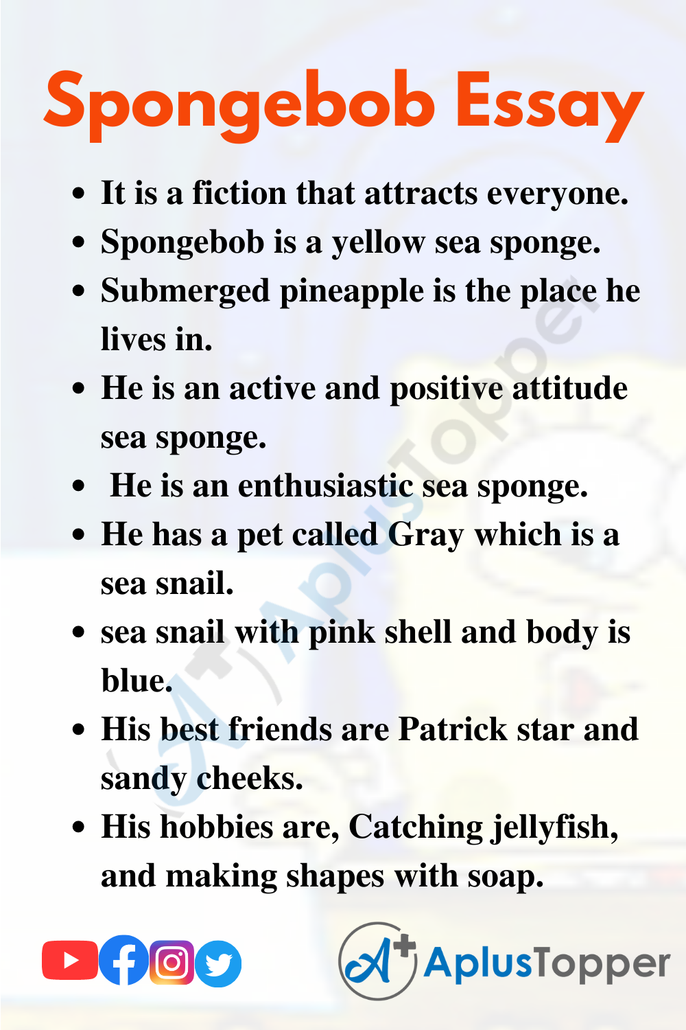 Spongebob Essay