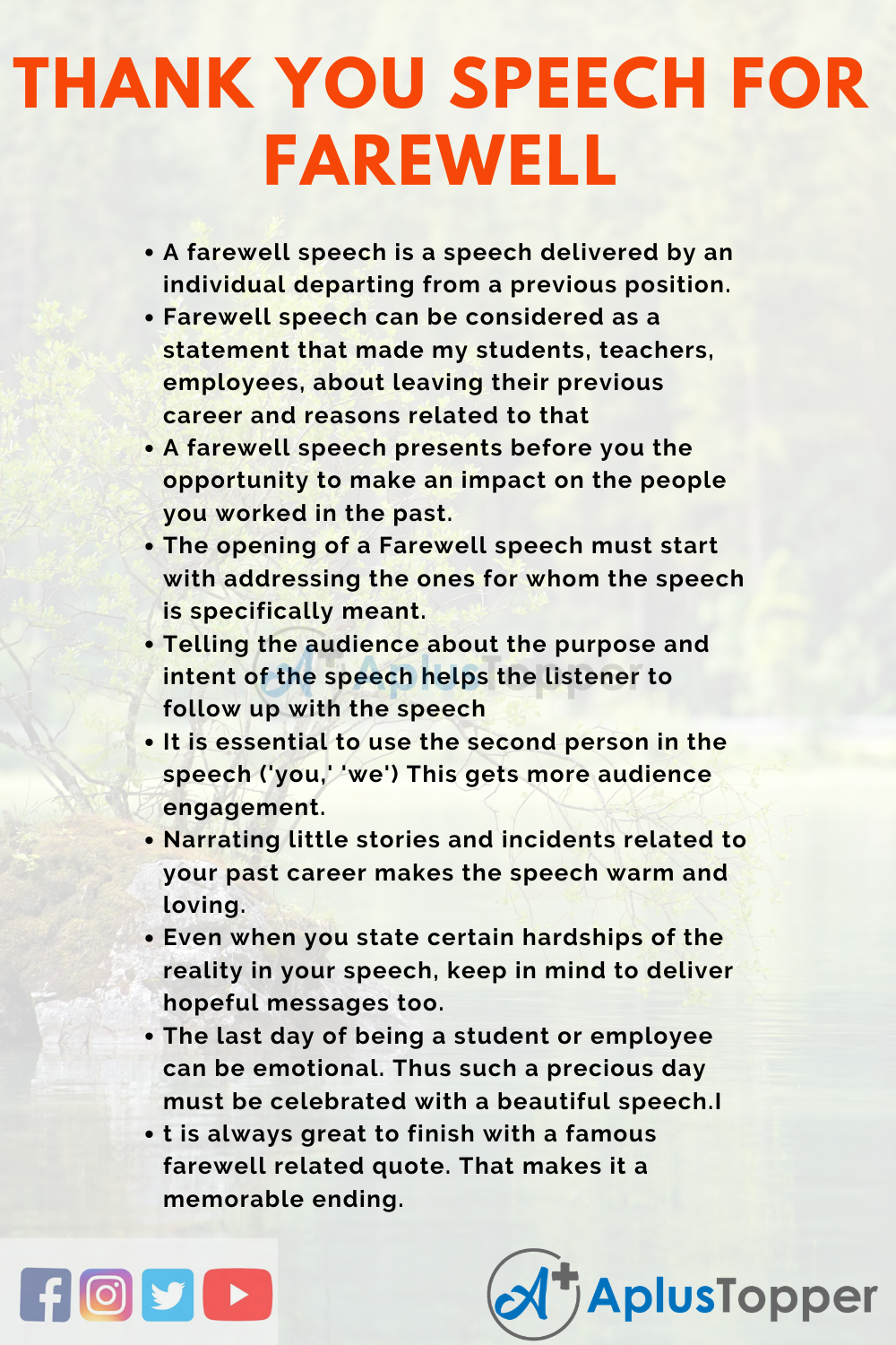 Thank You Speech