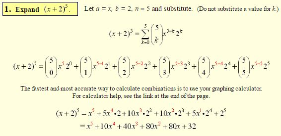 The Binomial Theorem 6