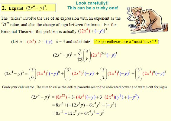 The Binomial Theorem 7