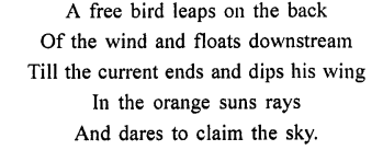 Treasure Trove A Collection of ICSE Poems Workbook Answers Chapter 7 I Know Why The Caged Bird Sings 1