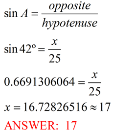 Trigonometry Solving for a Side 2