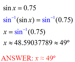 Trigonometry Solving for an Angle 3