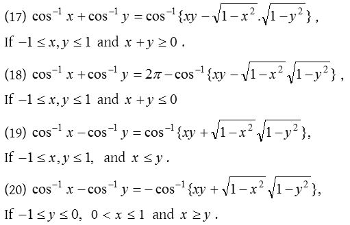 What are the Inverse Trigonometric Functions 12