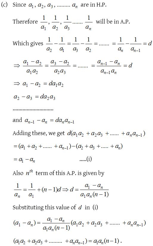 What is Harmonic Progression in Mathematics 12