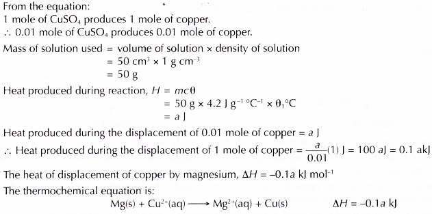 What is heat of displacement 5