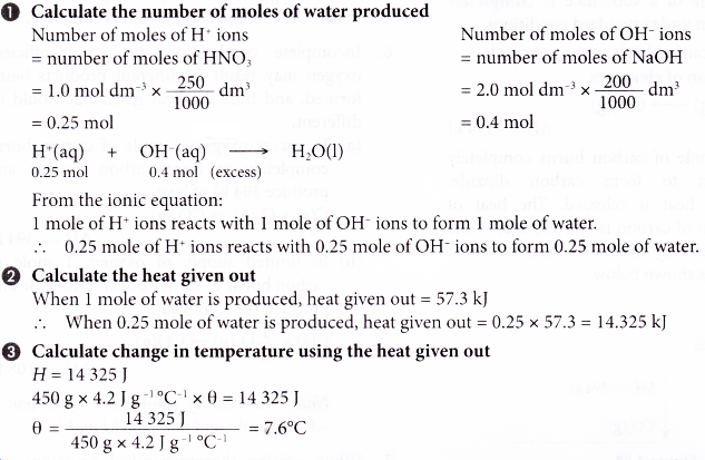 What is the enthalpy of neutralization 25