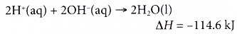 What is the enthalpy of neutralization 8