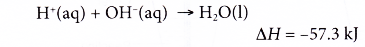 What is the enthalpy of neutralization 9