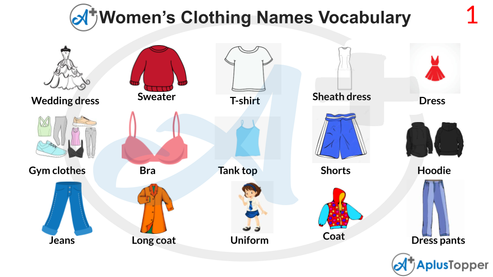 Vocabulary Women s Clothing Names Clothes List of Women s Clothes Vocabulary With Description and Pictures A Plus Topper