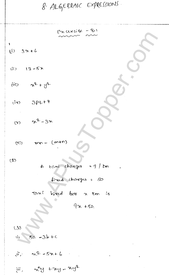 ml-aggarwal-icse-solutions-for-class-7-maths-chapter-8-algebraic-expressions-1