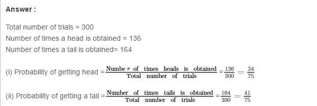 Probability RS Aggarwal Class 7 Maths Solutions