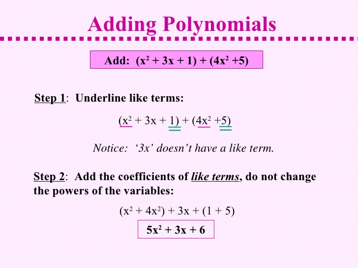 Adding Polynomials A Plus Topper