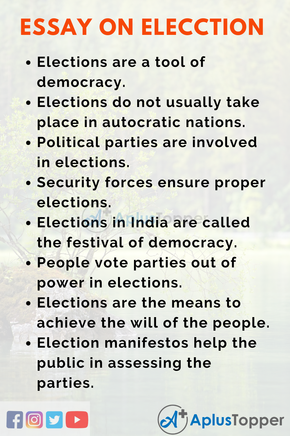essay on election in india 250 words