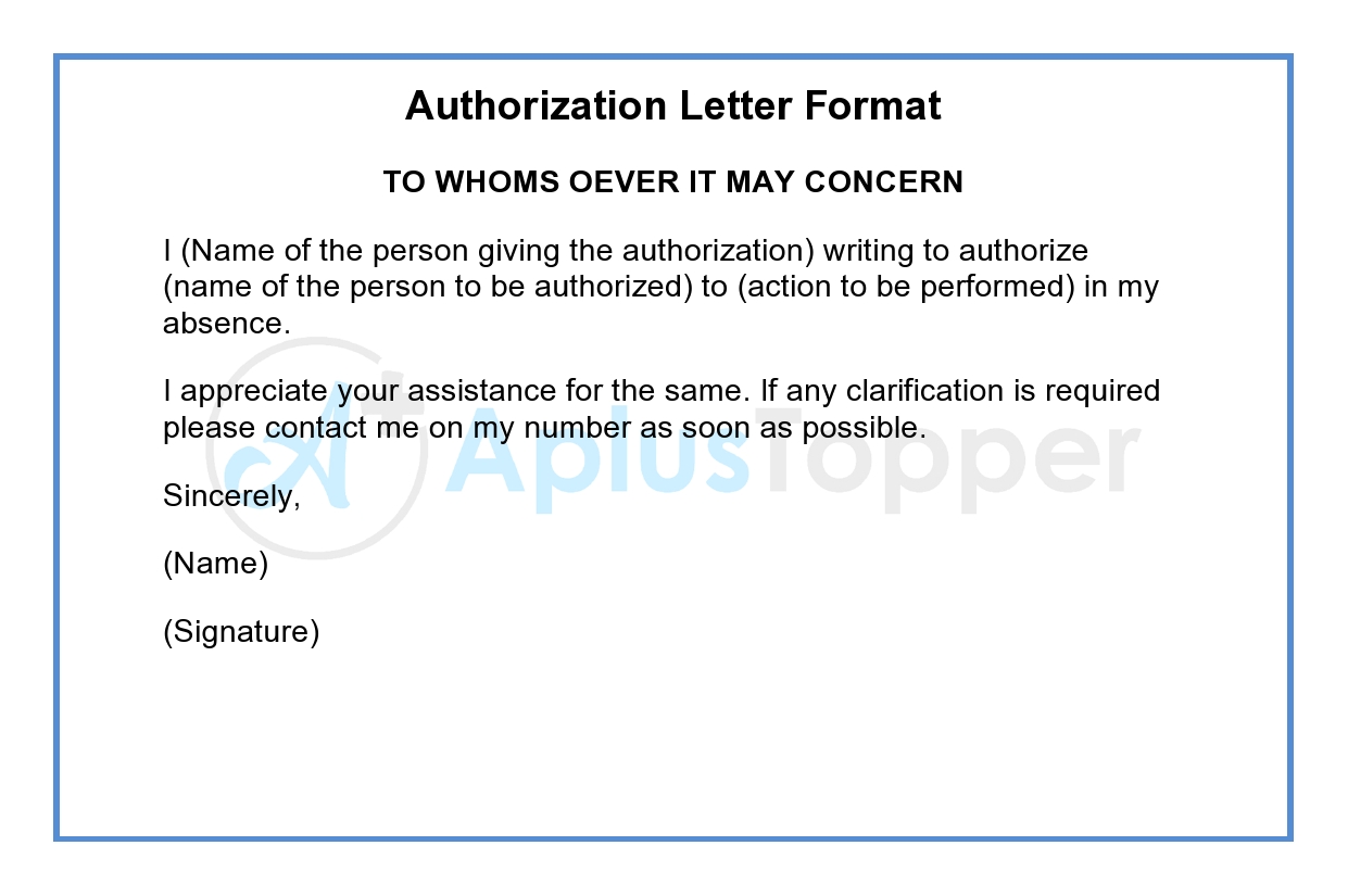 Certificate Of Authorization Template