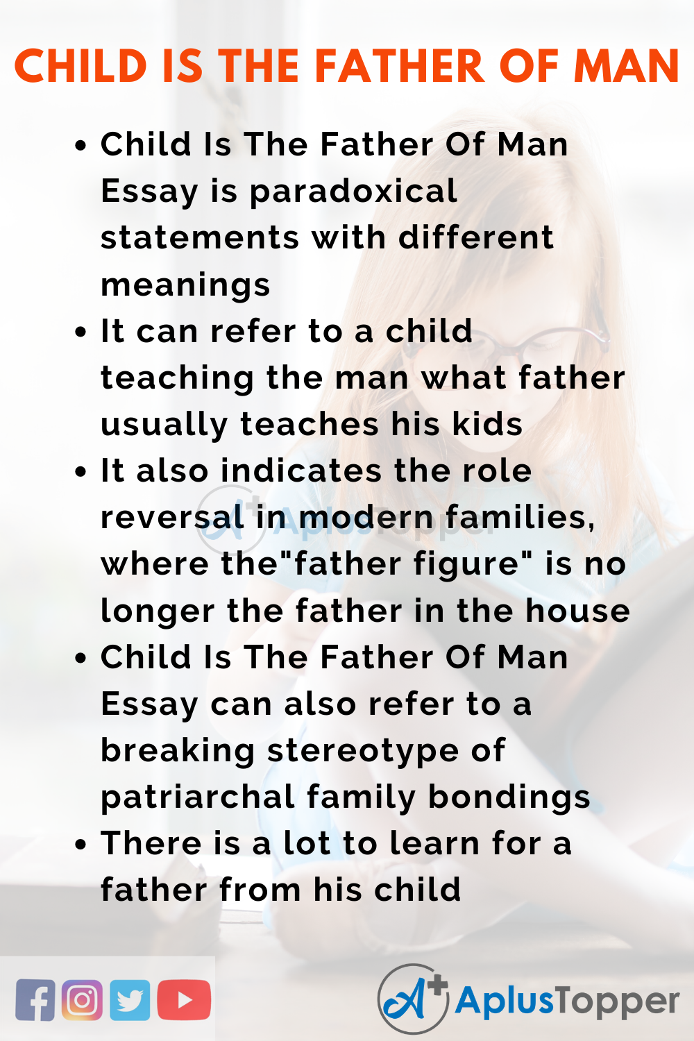 child is the father of man essay in 200 words