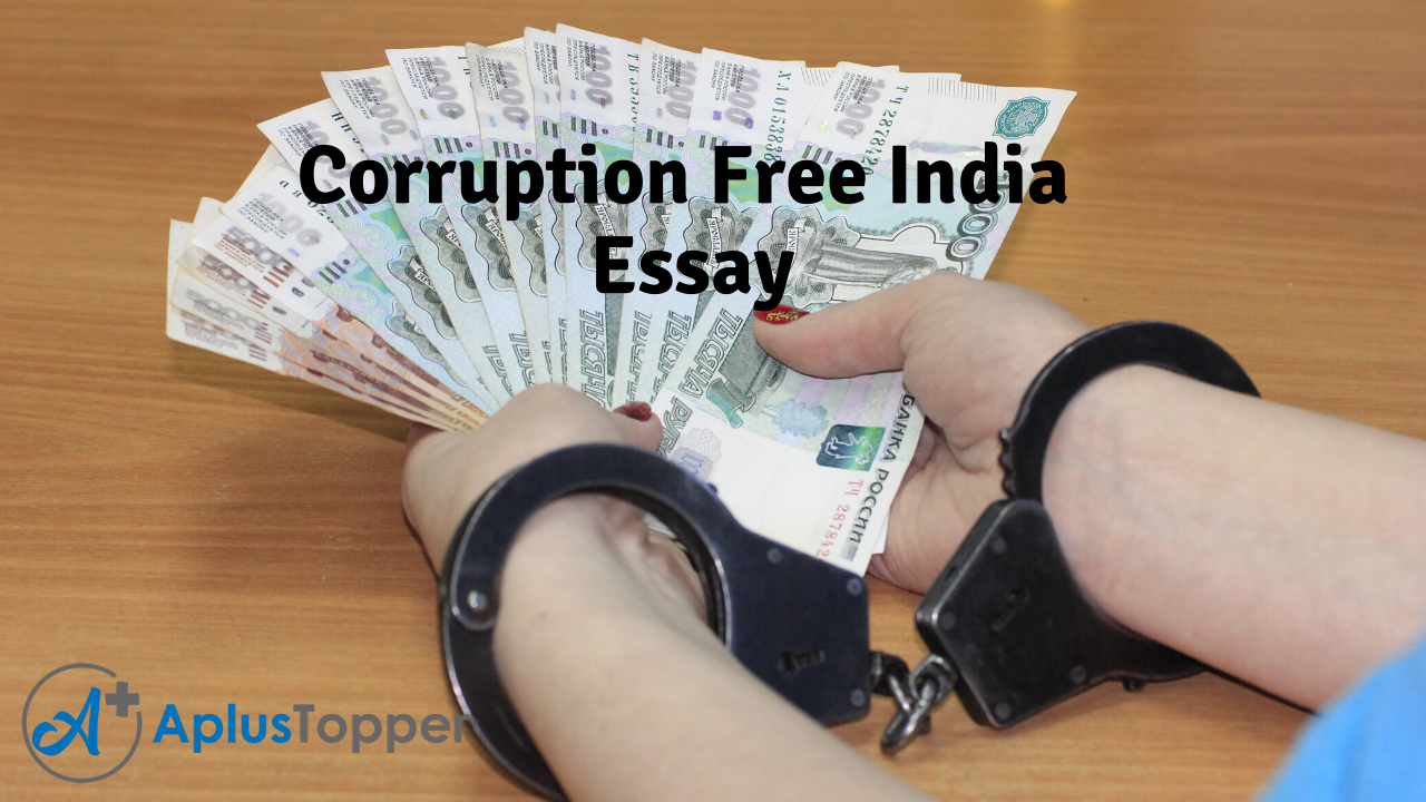 essay for corruption free india