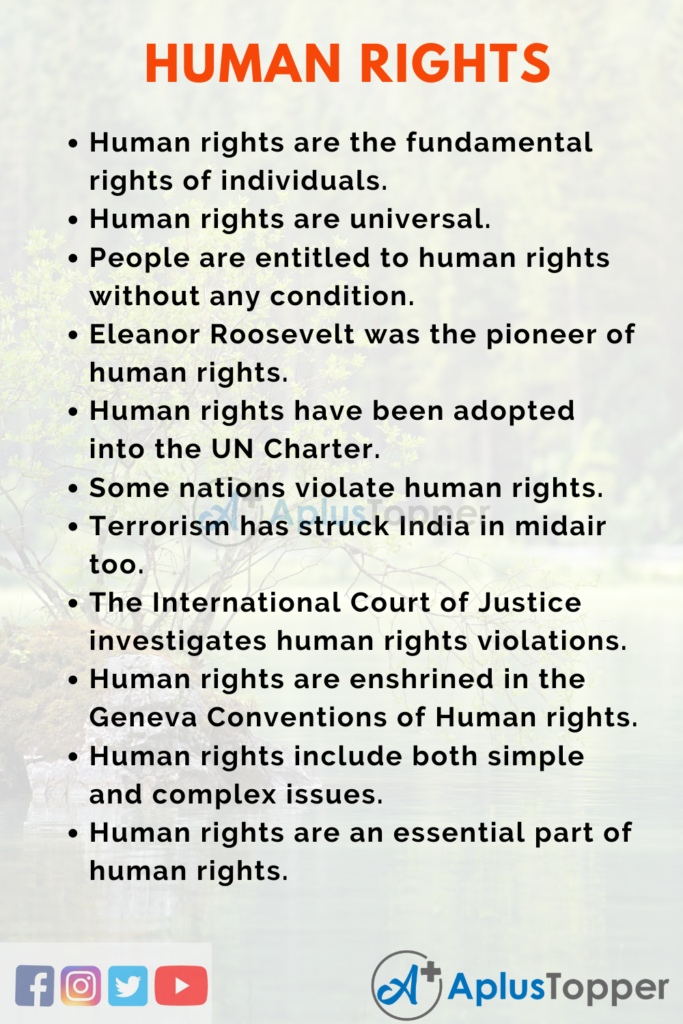 good thesis statements for human rights