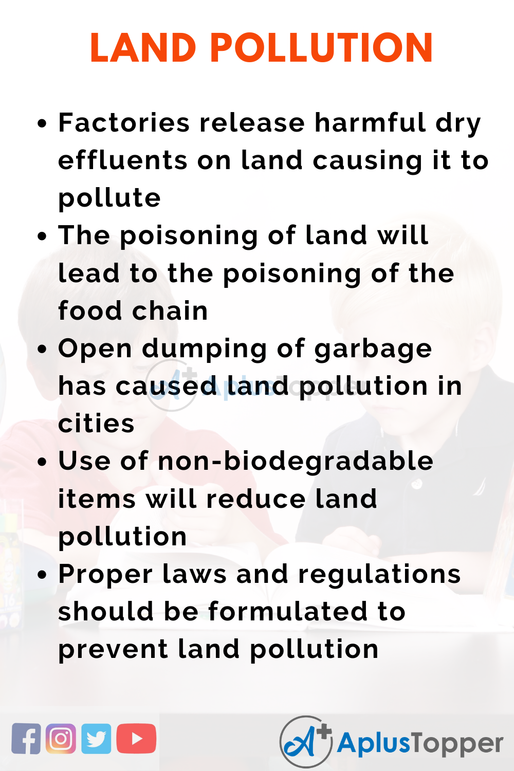Essay About Land Pollution