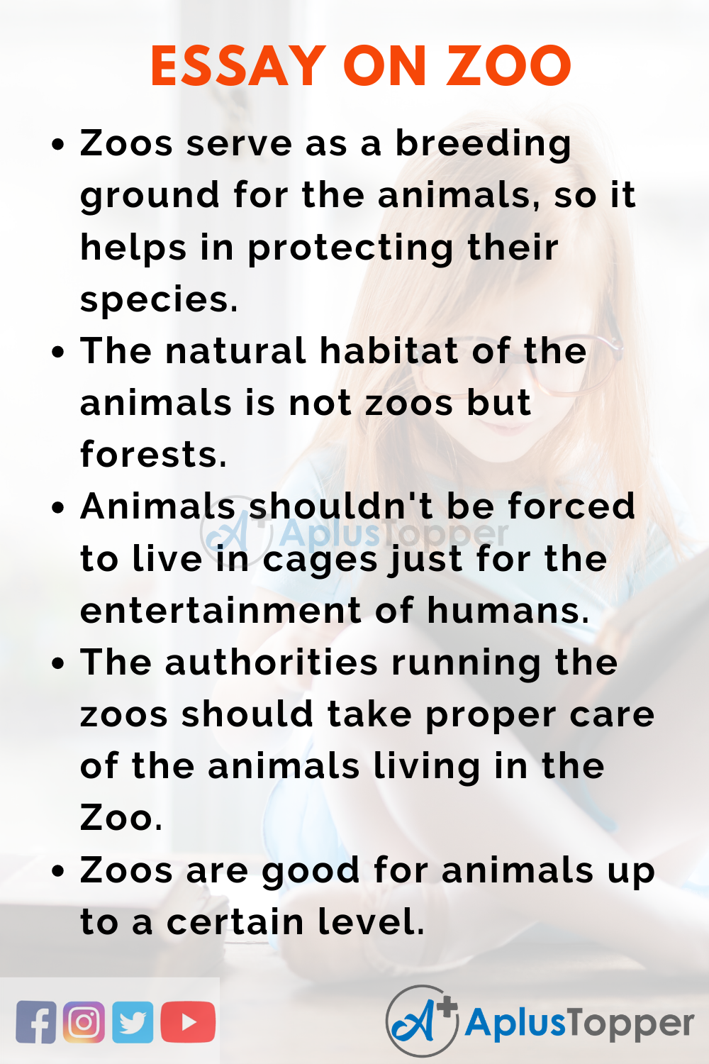 a visit to zoo essay for class 8