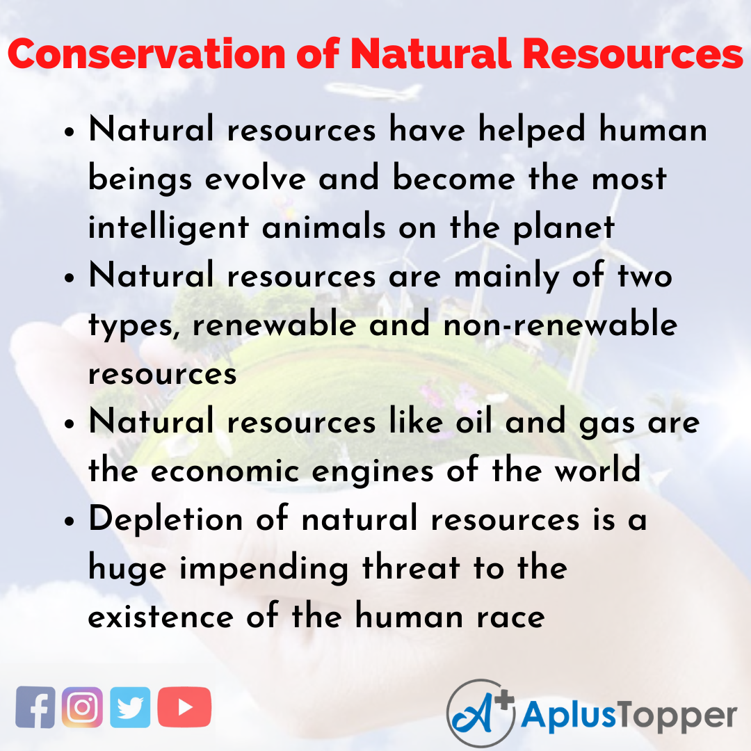 write an essay on conservation of natural resources