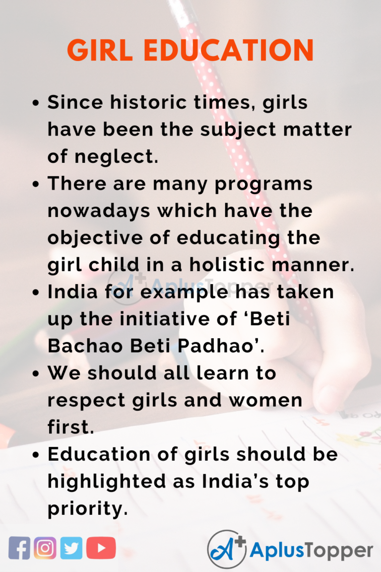 write an article on girl education