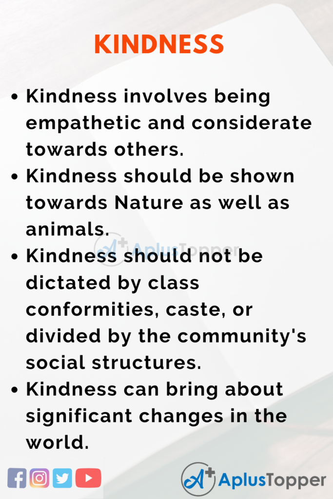 what is the importance of kindness essay