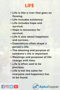 Essay on Life | Life Essay for Students and Children in English - A
