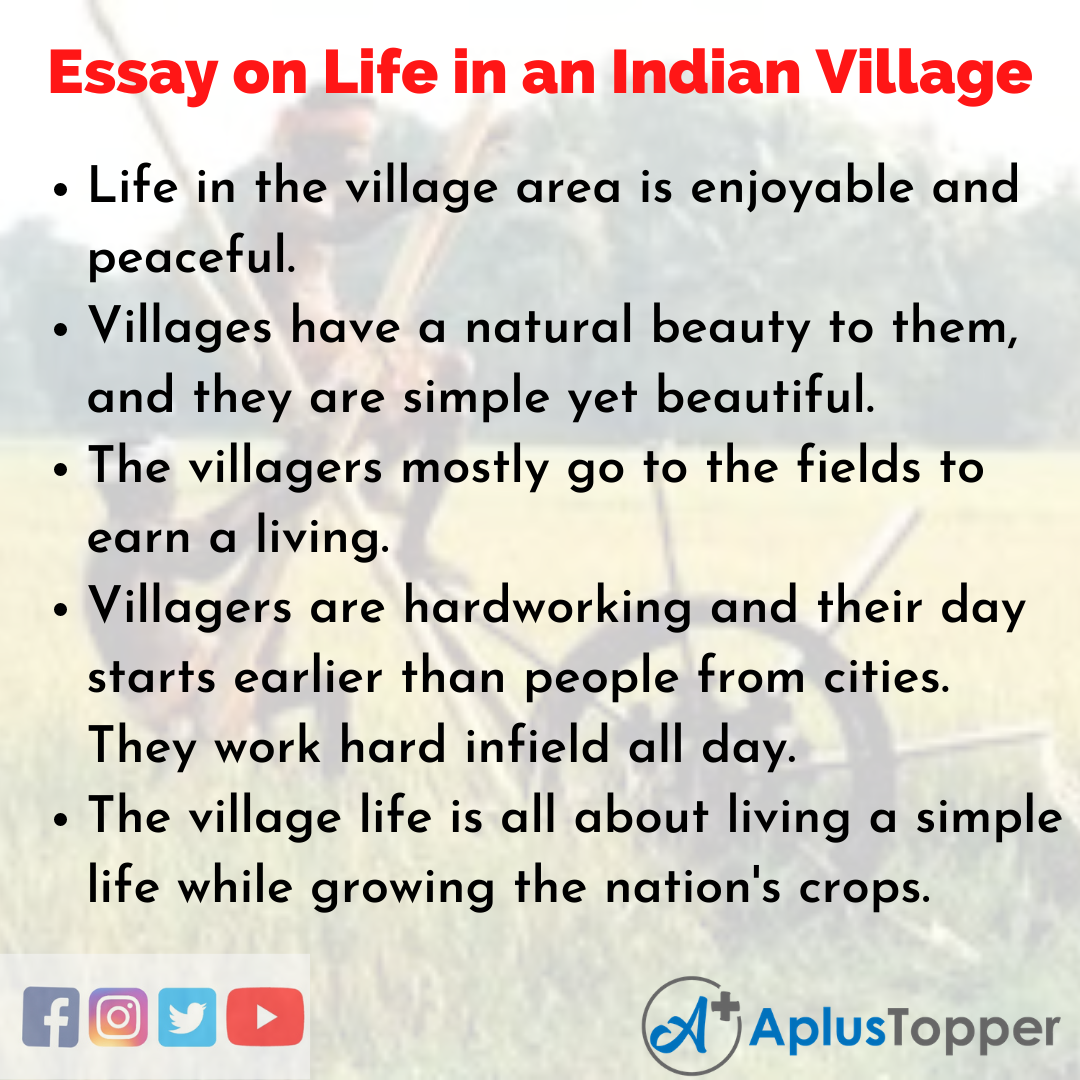 essay on indian village culture