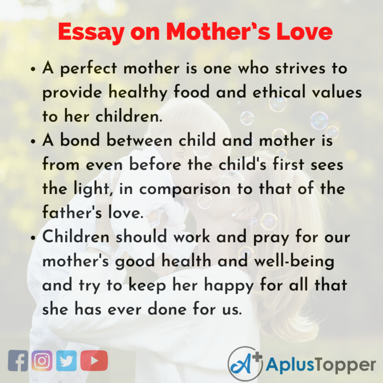 describe a mother's love essay