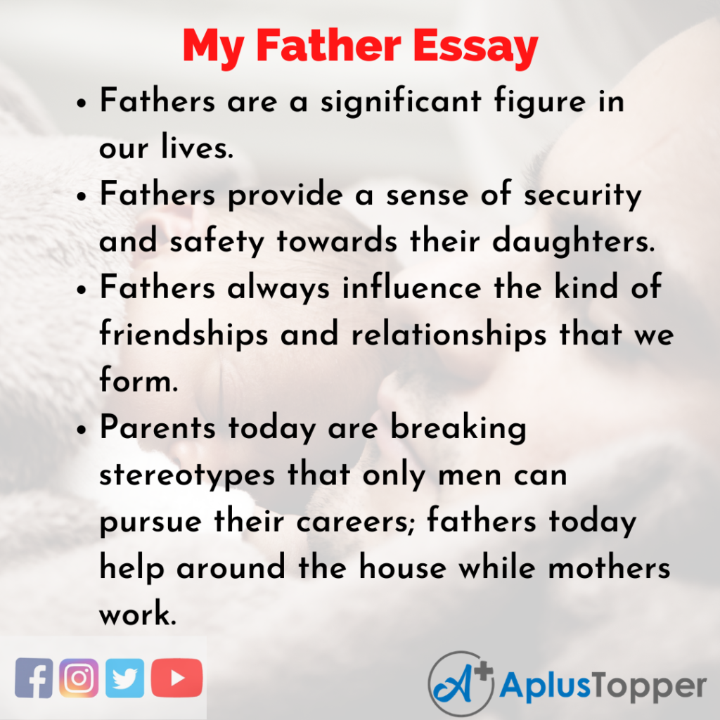 my father essay in english class 8