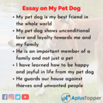 essay on dog for class 3