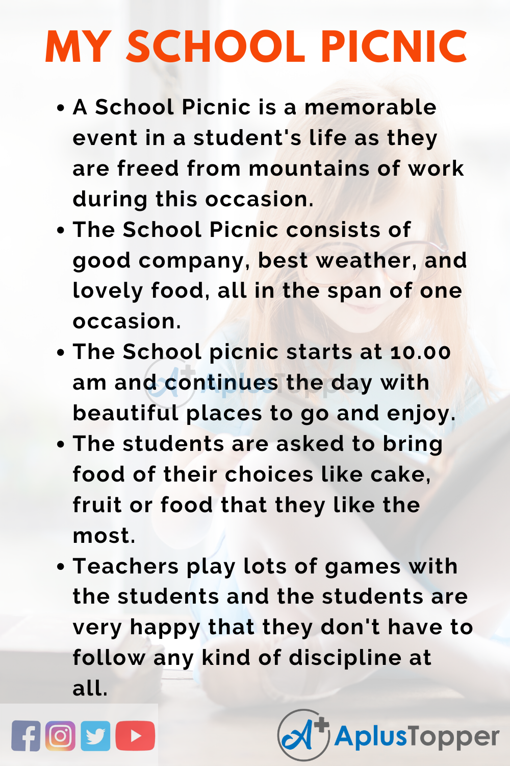 write a essay on school picnic