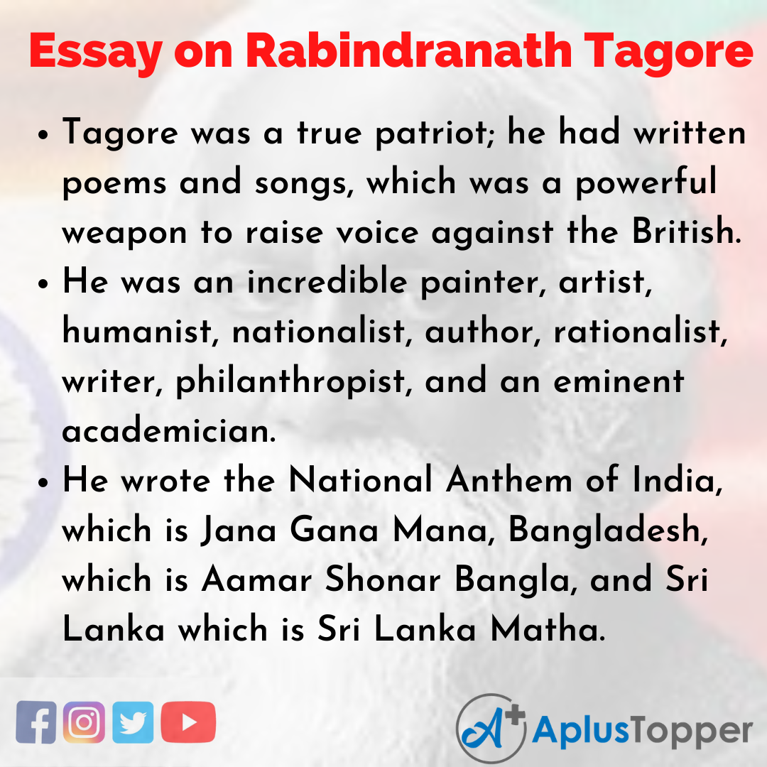 essay on rabindranath tagore class 4