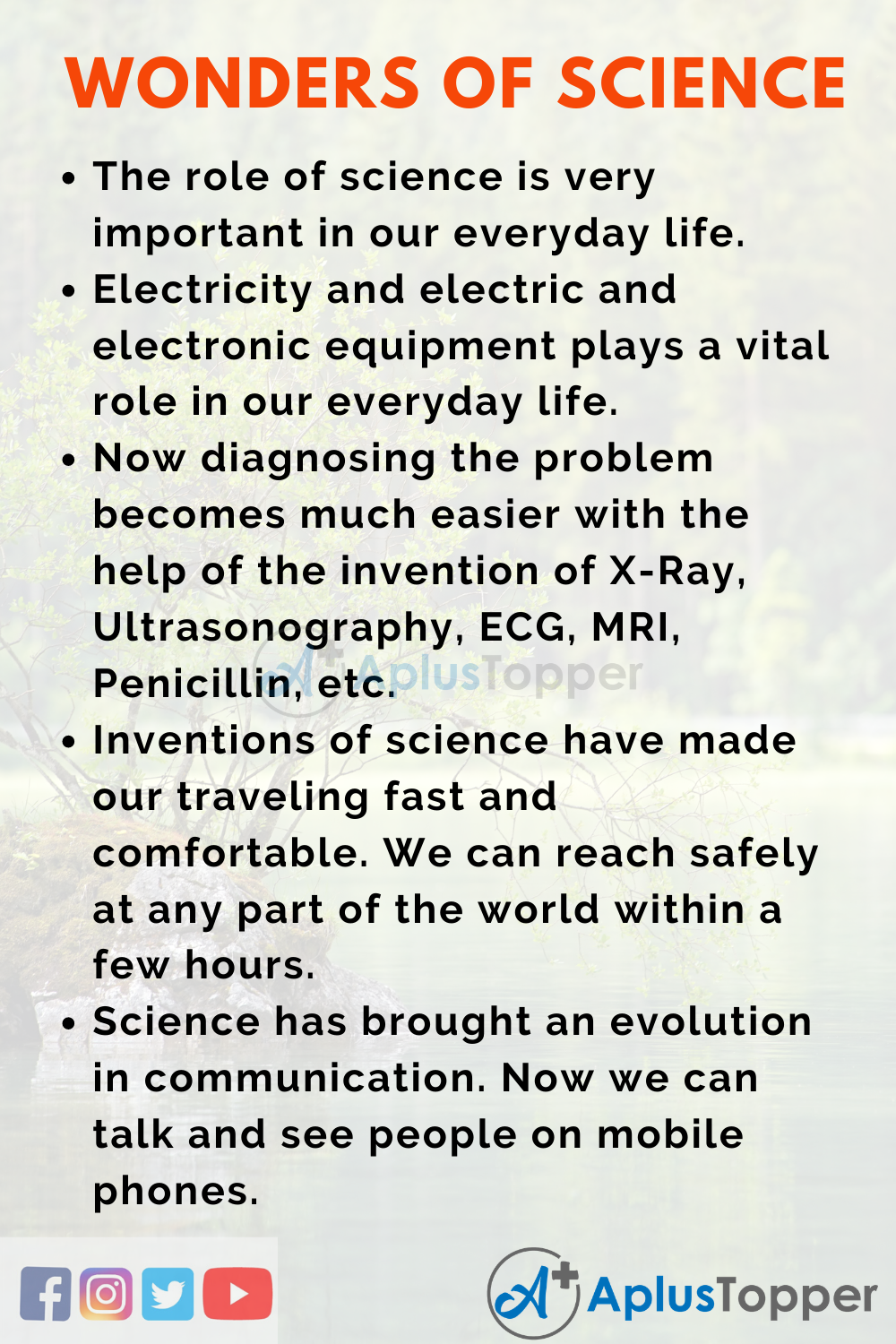 essay on world of science