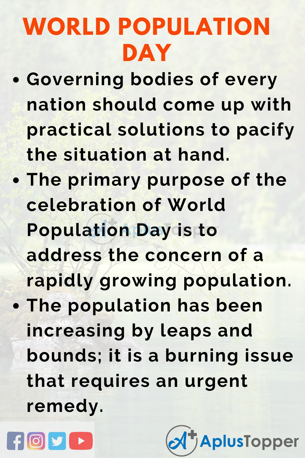 essay writing of population day