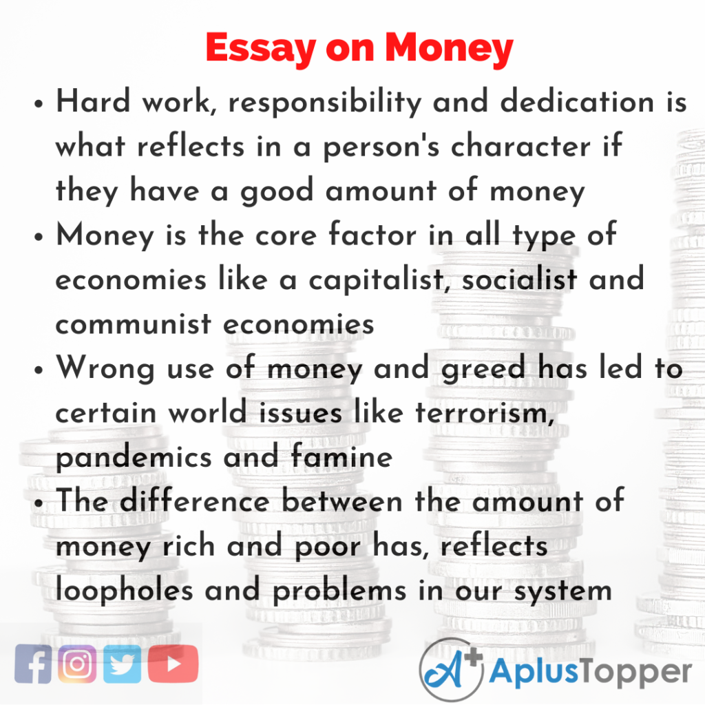 essay about money matters