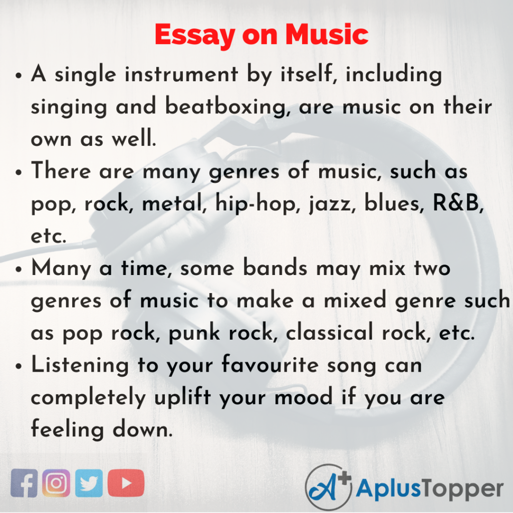 make an essay about music