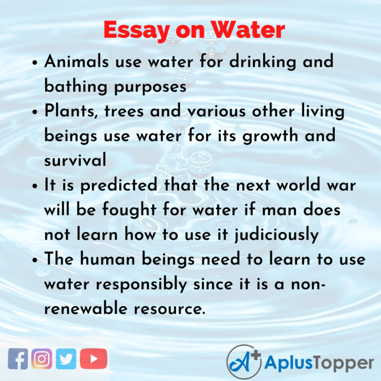 english essay conservation of water