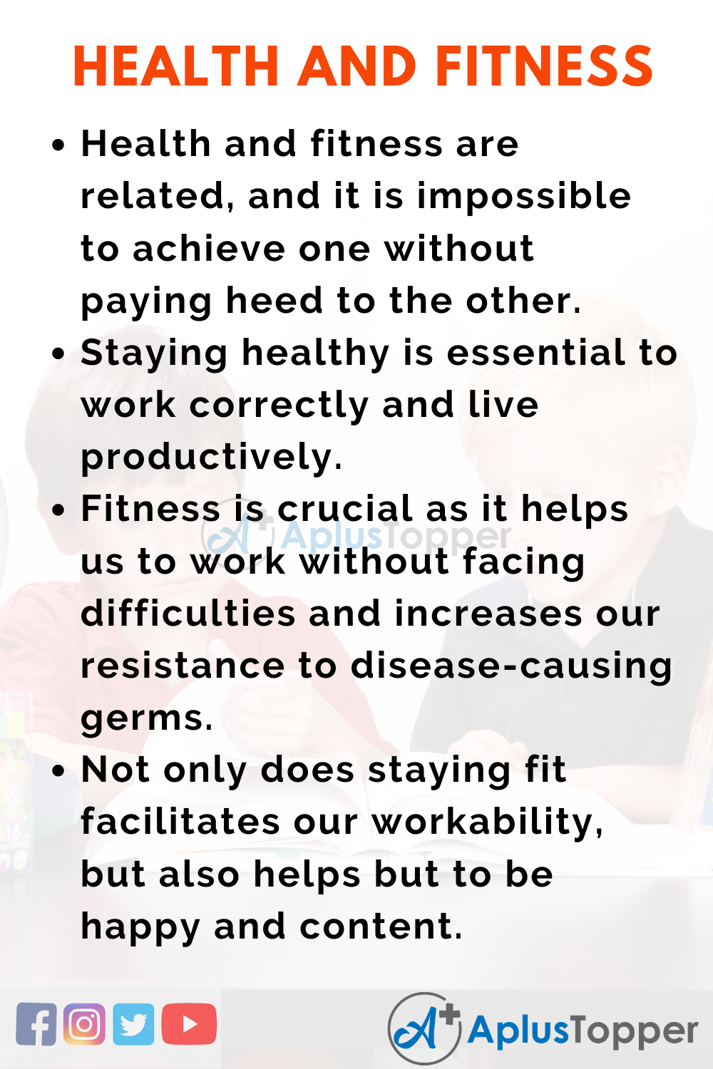 essay writing on fitness