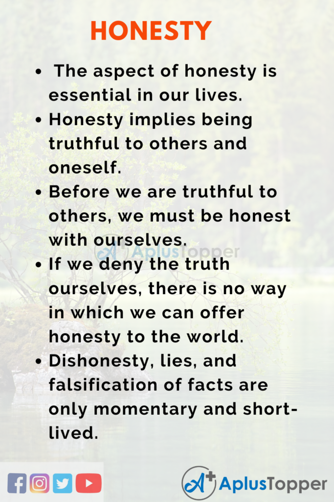 what is the true meaning of honesty essay